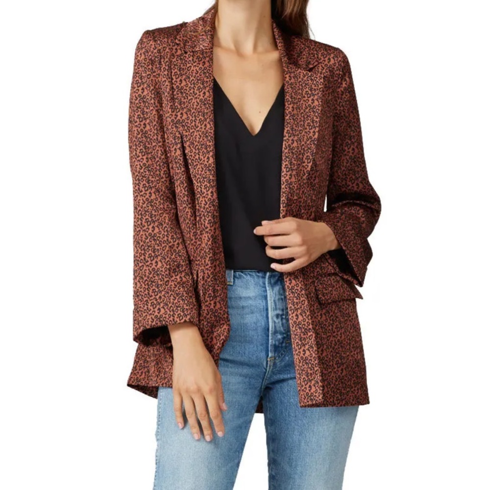 B Collection by Bobeau Teri Printed Blazer NWT Curvy kimono